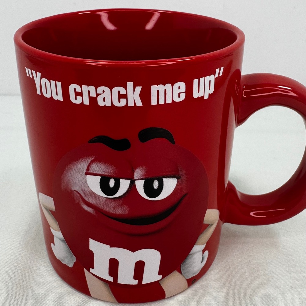 M&Ms World Red Character You Crack Me Up Ceramic Coffee Mug 2016 Red 4 Inch